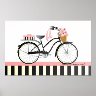 Poster Vélo Polka Dot