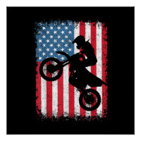 Vélo Tout Terrain Drapeau Américain Motocross Bike