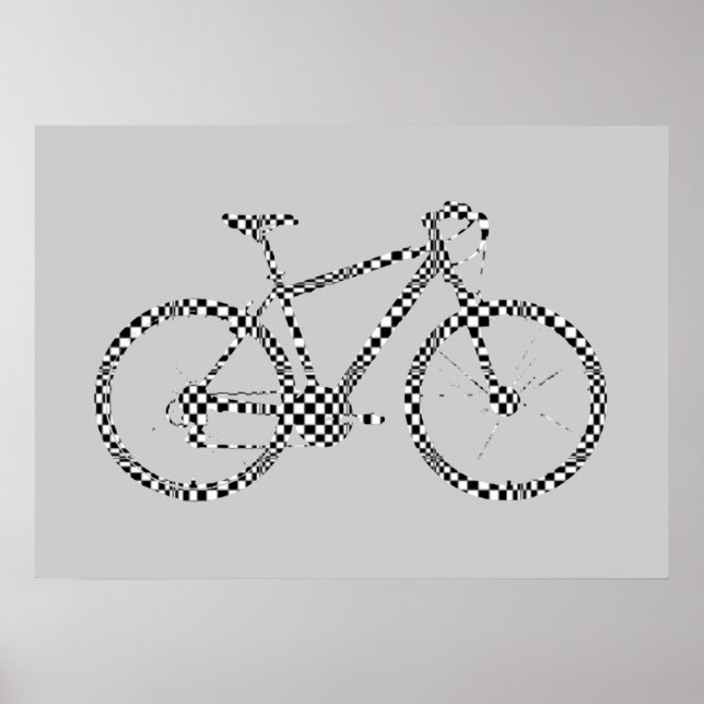 Poster vélo - vélo + vélo (Devant)