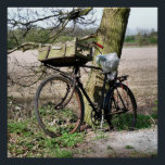 POSTER VÉLOS<br><div class="desc">Un design photographique d'un vélo très ancien qui est encore en usage.</div>