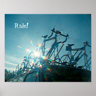 Poster - Vélos avec Rainbow Rays
