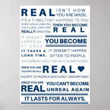 Poster Velveteen Rabbit "Real"