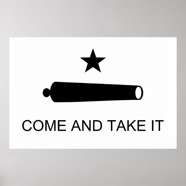 Poster Venez et prenez le Texas Drapeau bataille de Gonza (Devant)