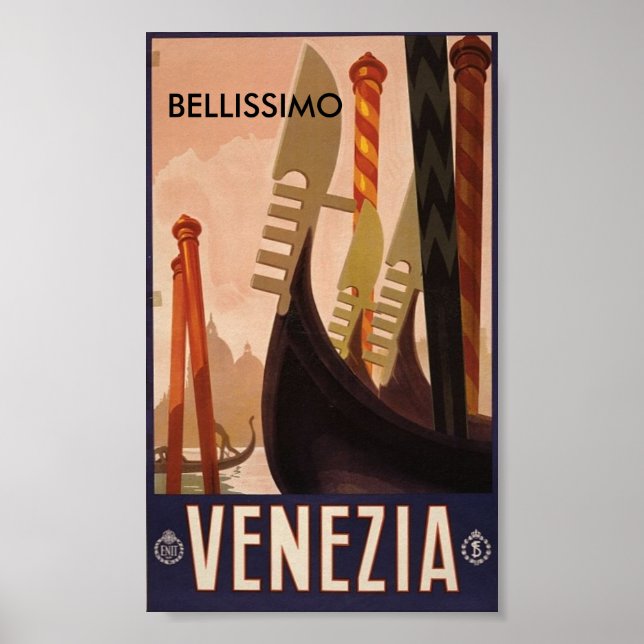 Poster Venezuela Italie, BELLISSIMO (Devant)