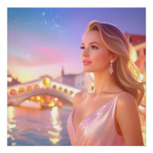 POSTER VENISE - AMOUR D'ITALIE -