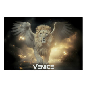 POSTER VENISE - LION AILÉ