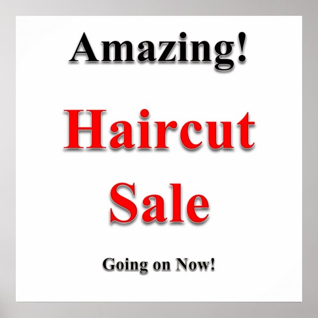 Poster Vente de coiffure Extraordinaire Matte (Devant)