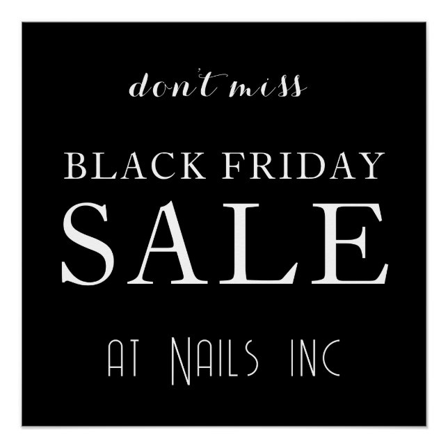 POSTER VENTE NOIR VENDRE NOIR BLANC ROUGE MINIMUM DÉTAIL (Devant)