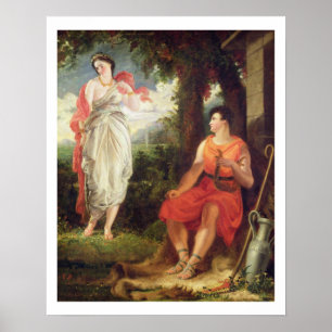 Poster Vénus et Anchises, 1826 (huile sur la toile)