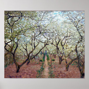Poster Verger en fleur, Claude Monet, 1879