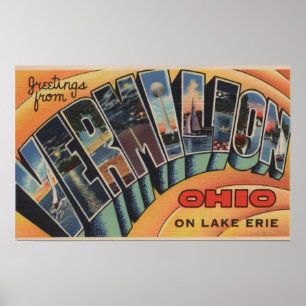Poster Vermilion, Ohio - grandes scènes de lettre