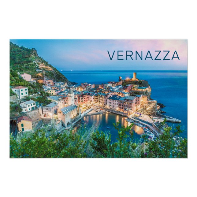 Poster Vernazza Cinque Terre La Spezia Italie Panorama (Devant)