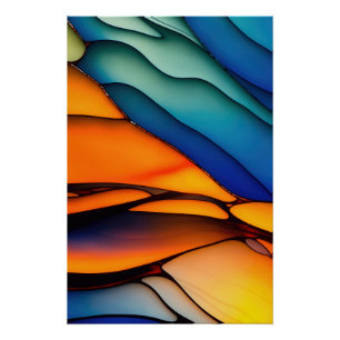 Poster Verre arc-en-ciel coloré