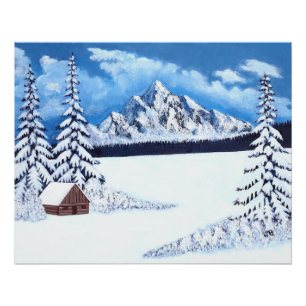 Poster Verre de Merveille d'Hiver