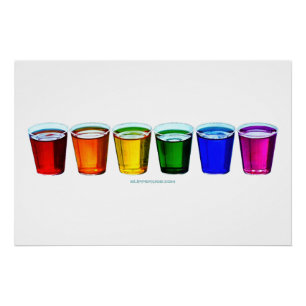 Poster Verres à shot de SlipperyJoe six tasses disposées 