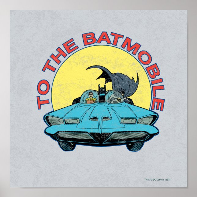 Poster Vers Batmobile - Icône Distressed (Devant)