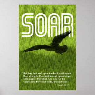 Poster Vers Eagle de bible de 40:31 d'Isaïe