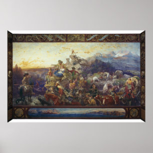 Poster Vers l'ouest, le cours de l'Empire prend son chemi