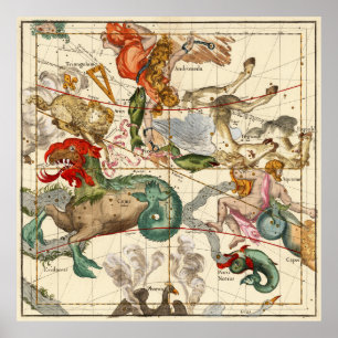 Poster Verseau, Andromeda, Pegasus, Phoenix et d'autres