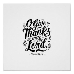 Poster Verset biblique du jour de Thanksgiving : Psaume 1