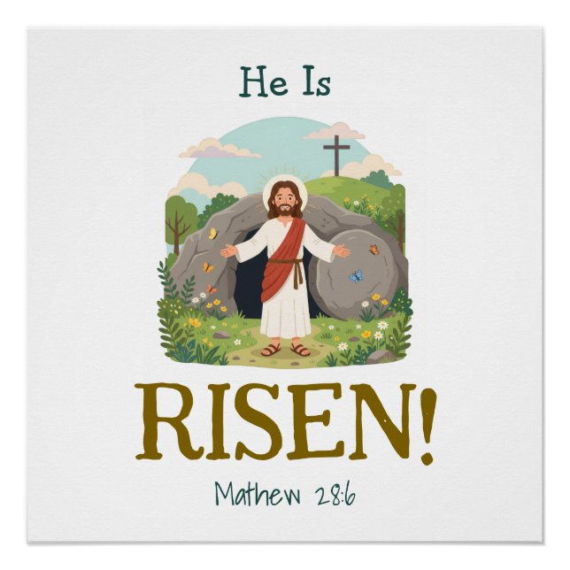 Poster Verset de la Bible de Pâques pour enfants, Écritur (Devant)