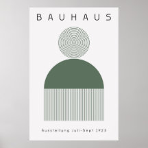 Poster vert Bauhaus Sage