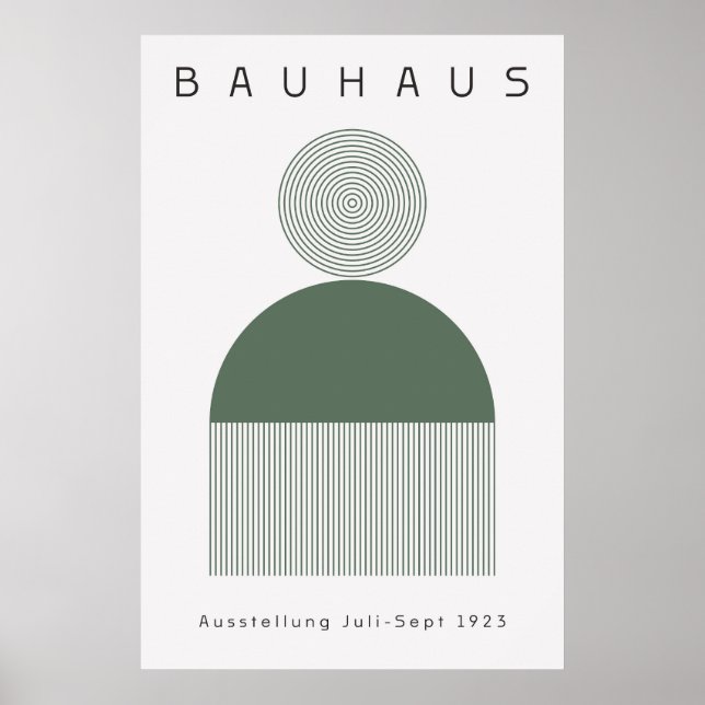 Poster vert Bauhaus Sage (Devant)