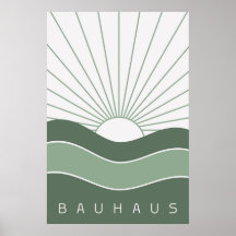 Poster vert Bauhaus Sage