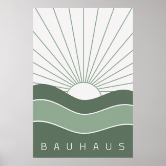 Poster vert Bauhaus Sage