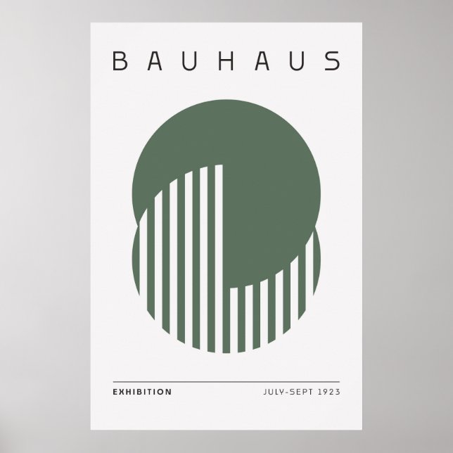 Poster vert Bauhaus Sage (Devant)