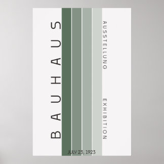 Poster vert Bauhaus Sage