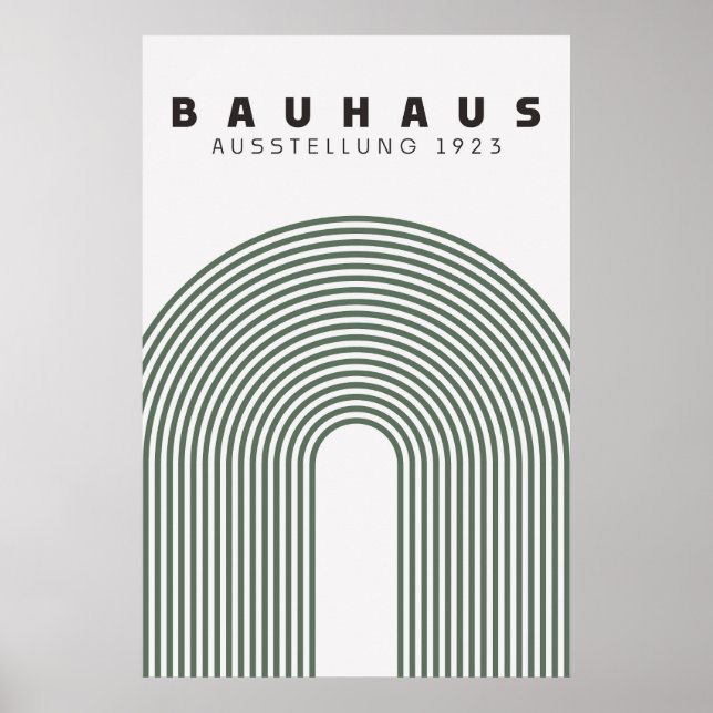 Poster vert Bauhaus Sage (Devant)