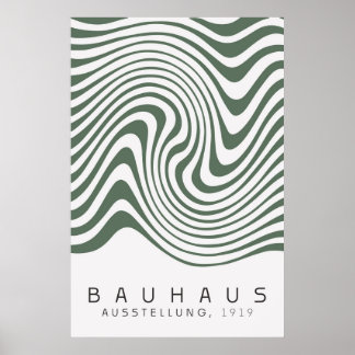 Poster vert Bauhaus Sage