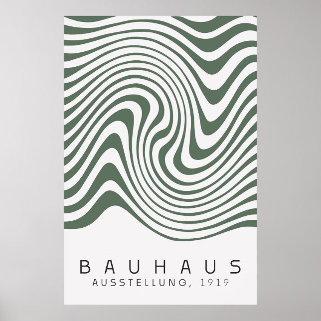 Poster vert Bauhaus Sage (Devant)