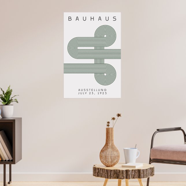 Poster vert Bauhaus Sage (Salon 3)