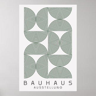 Poster vert Bauhaus Sage