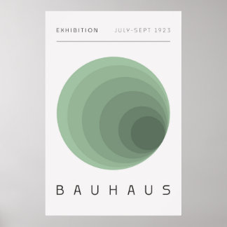 Poster vert Bauhaus Sage