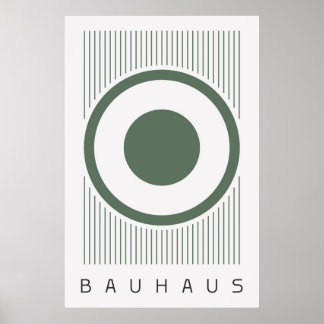 Poster vert Bauhaus Sage