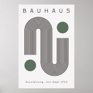 Poster vert Bauhaus Sage