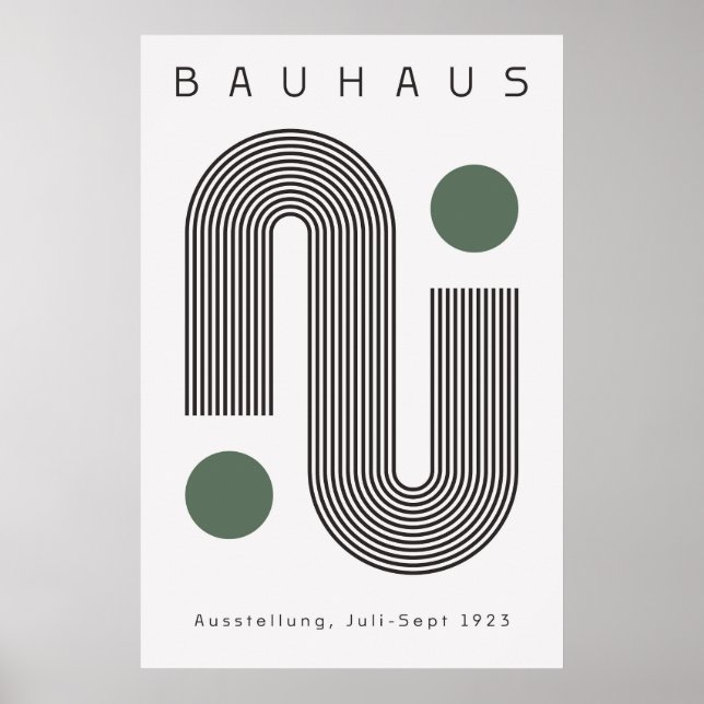 Poster vert Bauhaus Sage (Devant)