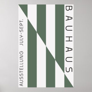 Poster vert Bauhaus Sage