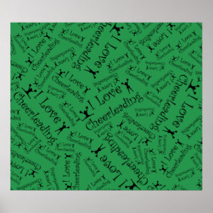 Poster Vert j'aime chevelure