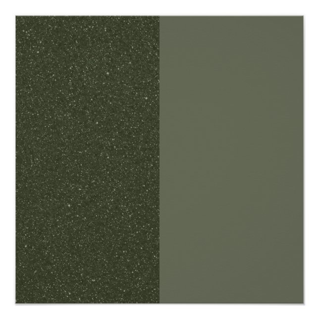 Poster vert mousse à deux tons - personnalisable (Devant)