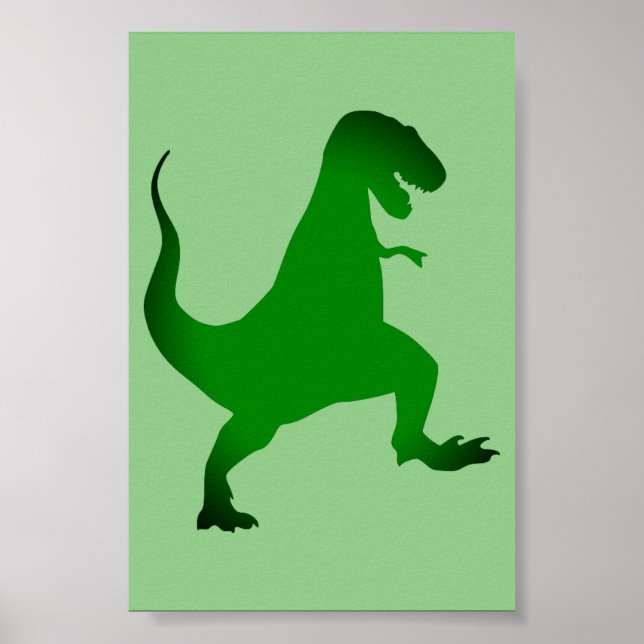 Poster vert T-Rex Dinosaur (Devant)