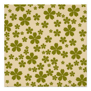 Poster Vert Y2K Gras Fleur sauvage Vibrant Printemps Art