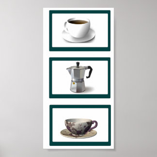 Poster vertical du temps de café