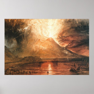 Poster Vesuvius Erupting Canvas Print