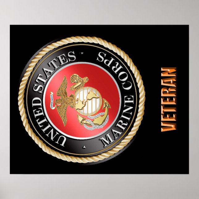 Poster vétéran de l'USMC (Devant)