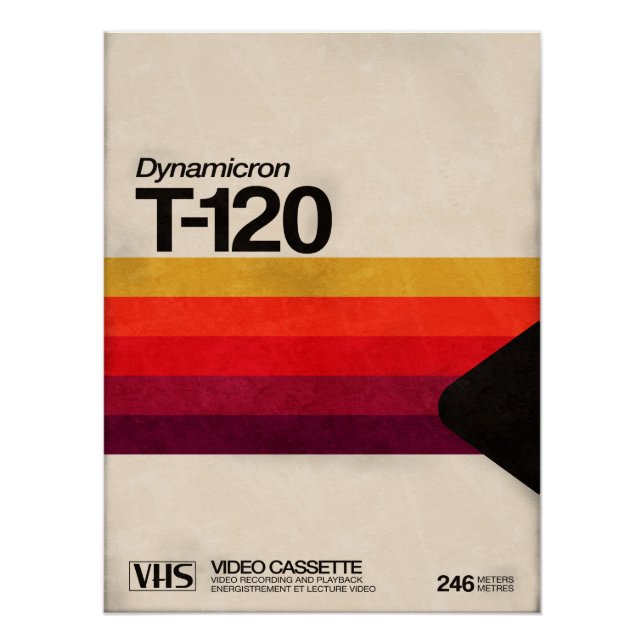 Poster VHS Cassette 80s (Devant)