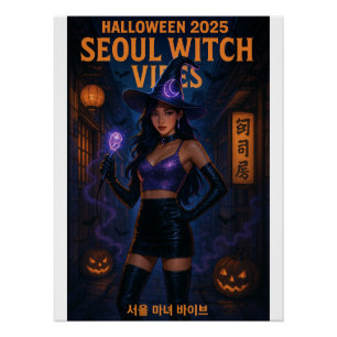 Poster Vibes de sorcières de Séoul - Halloween 2025